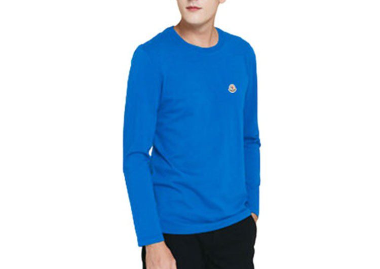 מונקלר-MONCLER LONG TSHIRT MEN'S - Blue