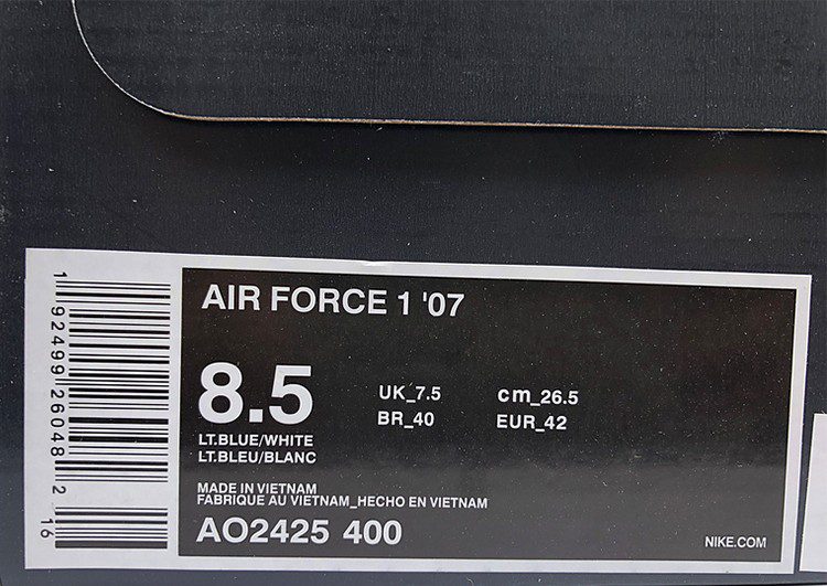 נעלי נייק -Nike Air Force 1 Low SEAGULL-BALI HAI – תמונה 9