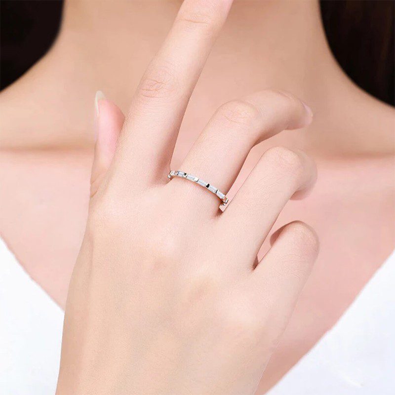 טבעת יוקרה-Silver Ring for Women Wedding – תמונה 2