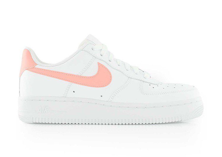 נעלי נייק-NIKE AIR FORCE 1 WHITE PINK – תמונה 3