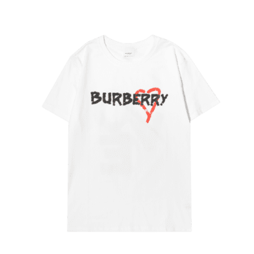ברברי - BURBERRY TSHIRT -White & Black Red Logo