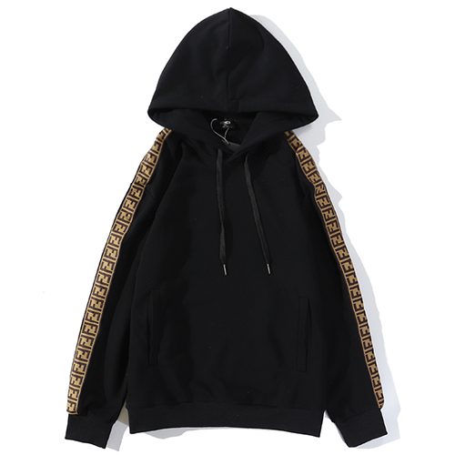 פנדי - FENDI HOODIES - Black & Pale Brown