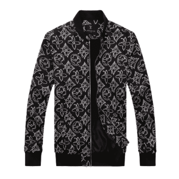 לואי ויטון-LOUIS VUITTON LEATHER JACKET MEN'S - Black & White
