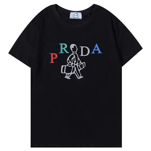 פראדה-PRADA TSHIRT POLO SHORT MEN - Black Mix