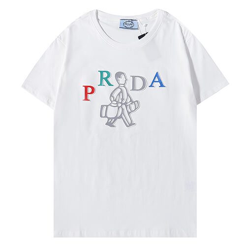 פראדה-PRADA TSHIRT POLO SHORT MEN - White Mix