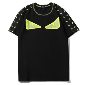 פנדי - FENDI TSHIRT MEN - Black & Mindaro
