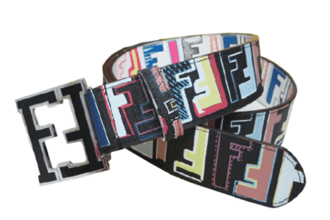 פנדי - FENDI BELT - Black & White mix