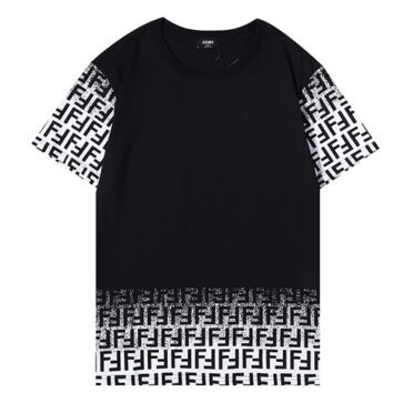 פנדי - FENDI TSHIRT MEN - Black White Combo