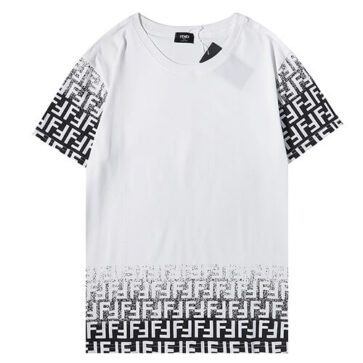 פנדי - FENDI TSHIRT MEN - White Black Combo