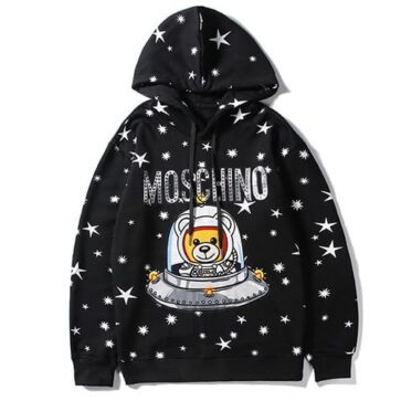 מוסקינו - MOSCHINO HOODIE - Black & White Combo