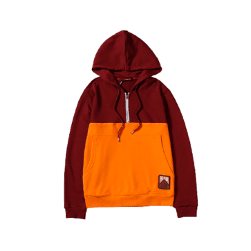 פראדה-PRADA- HOODIE- Falu Red & Safety ORG