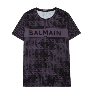 בלמן - Balmain TShirt - Black & Tolopea