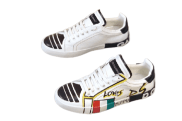 דולצ'ה וגבאנה-D&G Shoes - Black Red Green & White