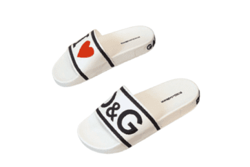 דולצ'ה וגבאנה-D&G Slipper - White & Black