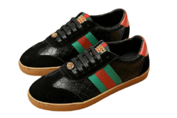 גוצ'י - GUCCI Shoe - Black Green & Red