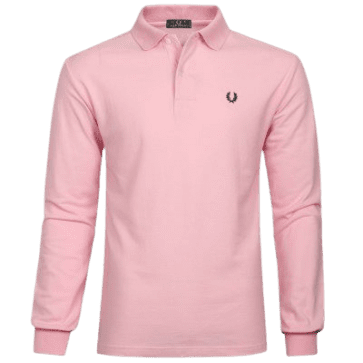 פרד פרי-FRED PERRY POLO LONG MEN - Pink