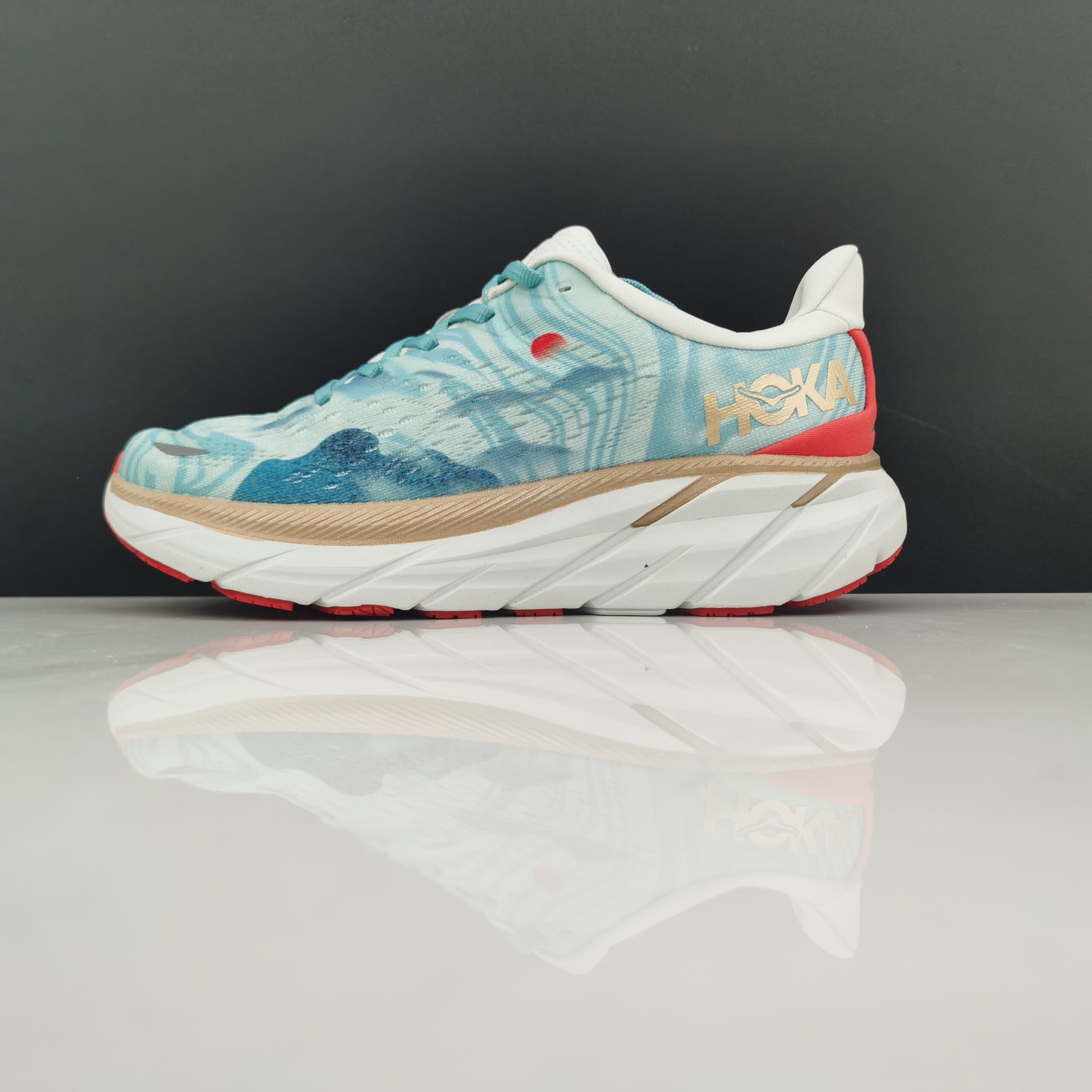 נעלי הוקה-HOKA ONE ONE Clifton 8 Grey Blue – תמונה 3