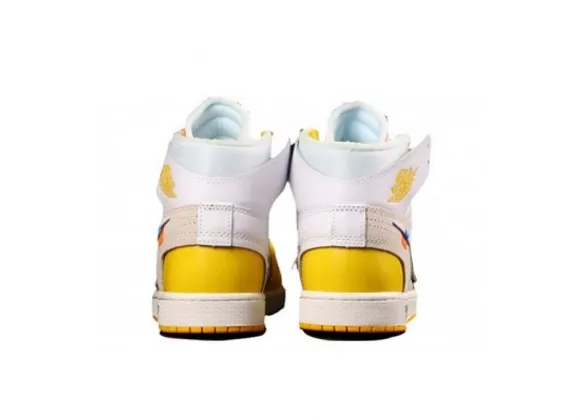 נייק ג'ורדן-AIR JORDAN 1 RETRO HIGH OFF-WHITE YELLOW – תמונה 4