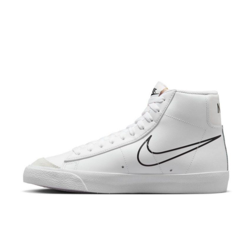 נייק בלייזר גבוהות- NIKE BLAZER MID '77 VINTAGE WHITE BLACK – תמונה 5