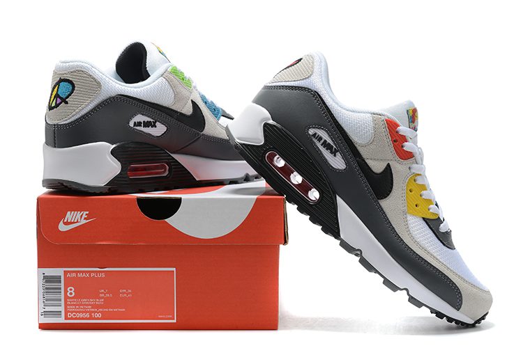 NIKE AIR MAX 90 NEW STYLE MIX WHITE AND BLACK – תמונה 4