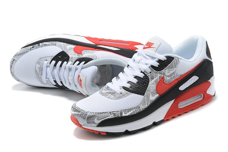 NIKE AIR MAX 90 NEW STYLE MIX WHITE AND RED – תמונה 2