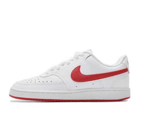 NIKE COURT VISION WHITE AND RED