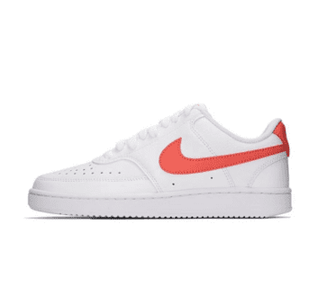 NIKE COURT VISION LOW WHITE AND ORANGE
