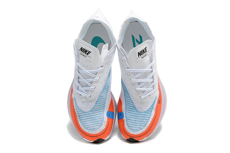 Nike ZoomX Vaporfly Next% 2 White Laser Blue Rush ange – תמונה 2