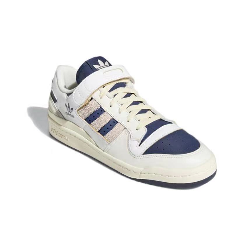 אדידס פורום - ADIDAS FORUM Low Off White Collegiate Navy SNEAKERS – תמונה 3