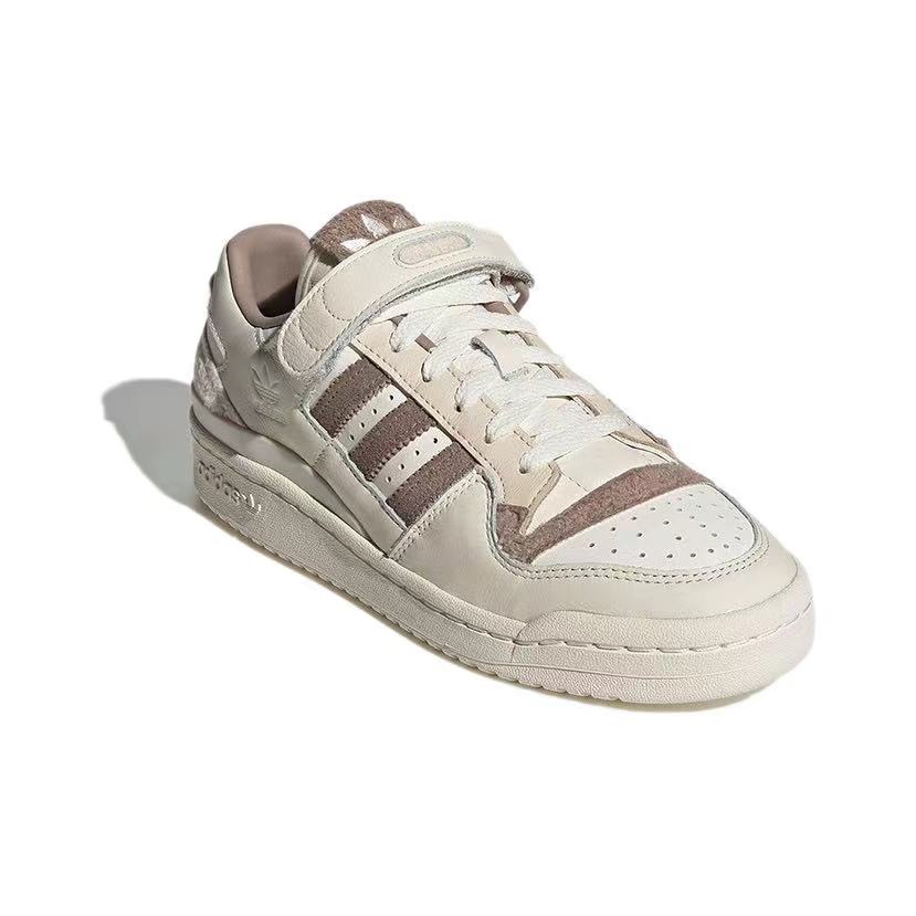 אדידס פורום - ADIDAS FORUM Low Ivory Fleece SNEAKERS – תמונה 3