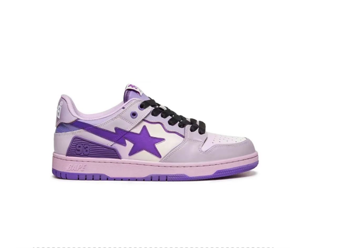 סניקרס BAPE M2 Gray Purple – תמונה 3