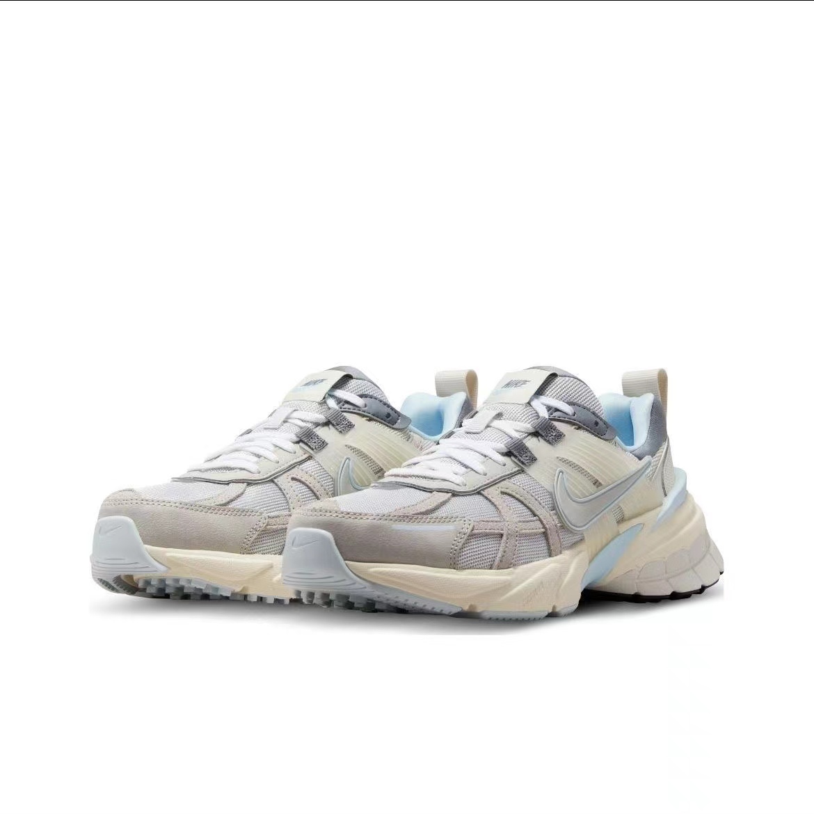 נעלי נייק סניקרס Nike V2K Run Gray Cream Paste – תמונה 3