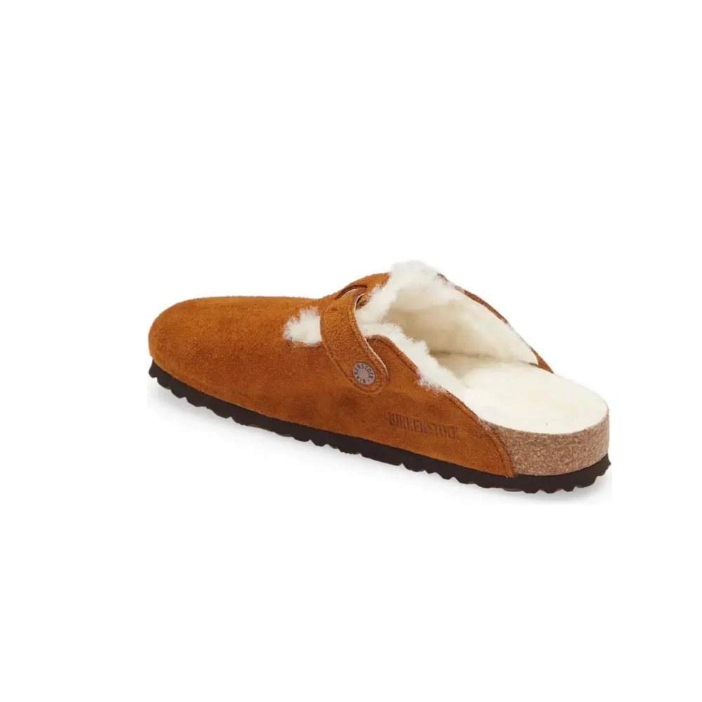 כפכפי בירקנשטוק | Birkenstock Boston Shearling Brown – תמונה 3