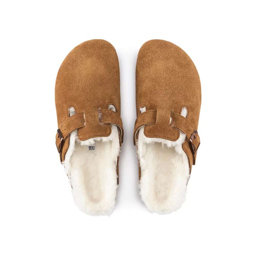 כפכפי בירקנשטוק | Birkenstock Boston Shearling Brown – תמונה 5