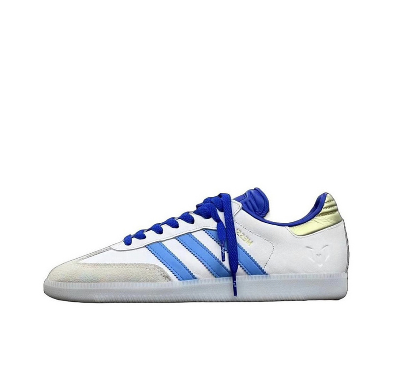 נעלי אדידס סמבה-Samba ADV Sneakers White Blue – תמונה 4