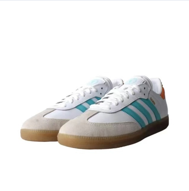 נעלי אדידס סמבה-Samba ADV Sneakers White Blue – תמונה 3