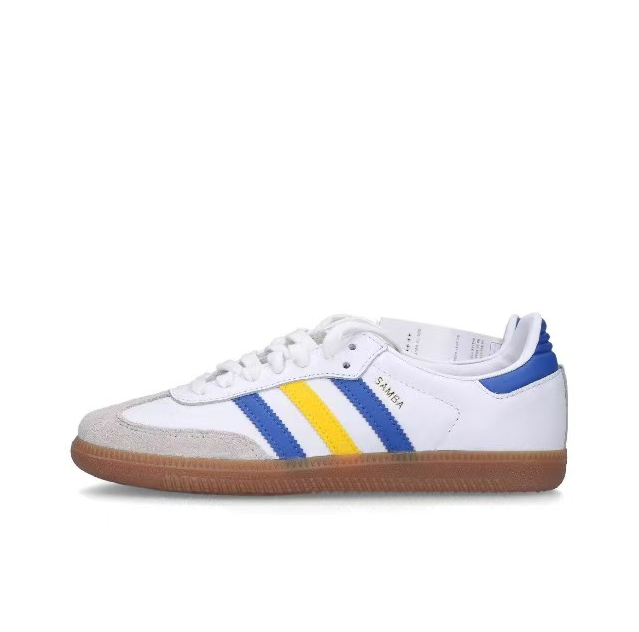נעלי אדידס סמבה-Samba ADV Sneakers White Blue – תמונה 4