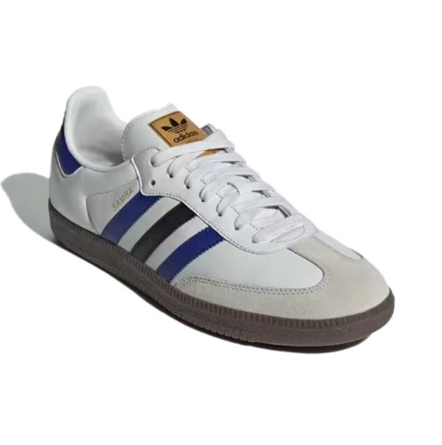 נעלי אדידס סמבה-Samba ADV Sneakers White Blue – תמונה 5