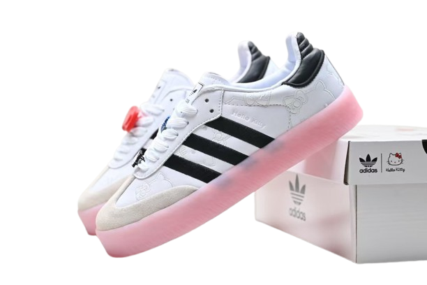 נעלי אדידס- Adidas Sambarose Sneakers White Black Pink – תמונה 5