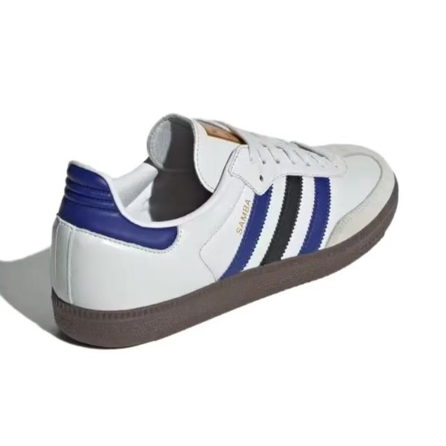 נעלי אדידס סמבה-Samba ADV Sneakers White Blue – תמונה 4