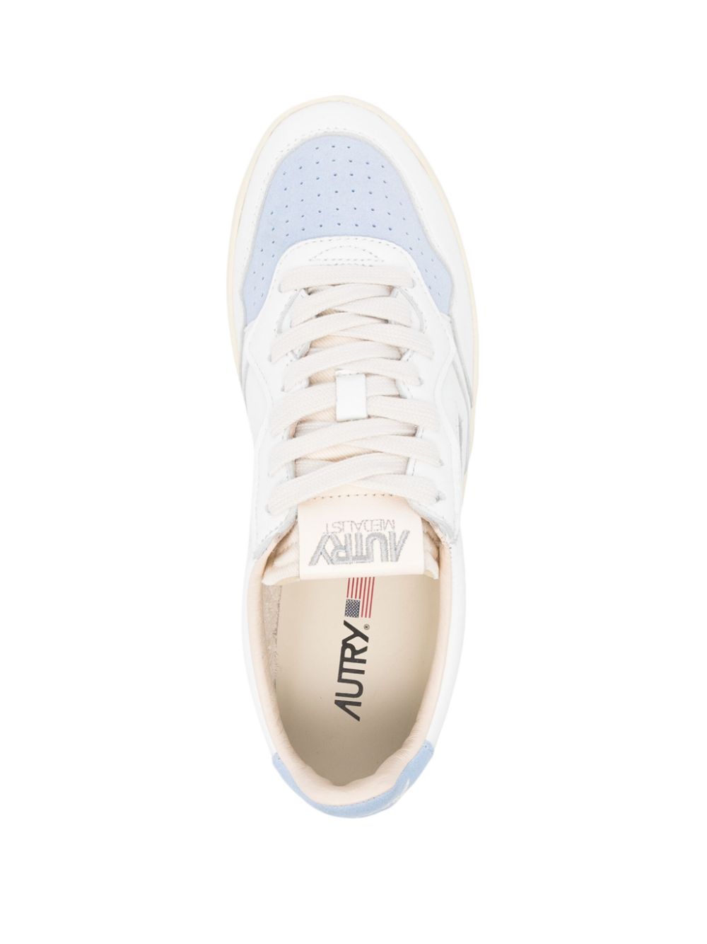 סניקרס - AUTRY Medalist Sneakers White/light Blue – תמונה 4