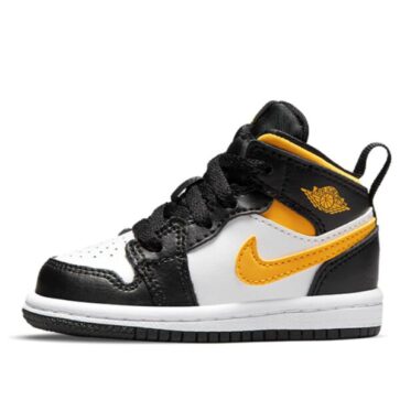 Air Jordan 1 Low Black Yellow White ילדים – נייק ג'ורדן