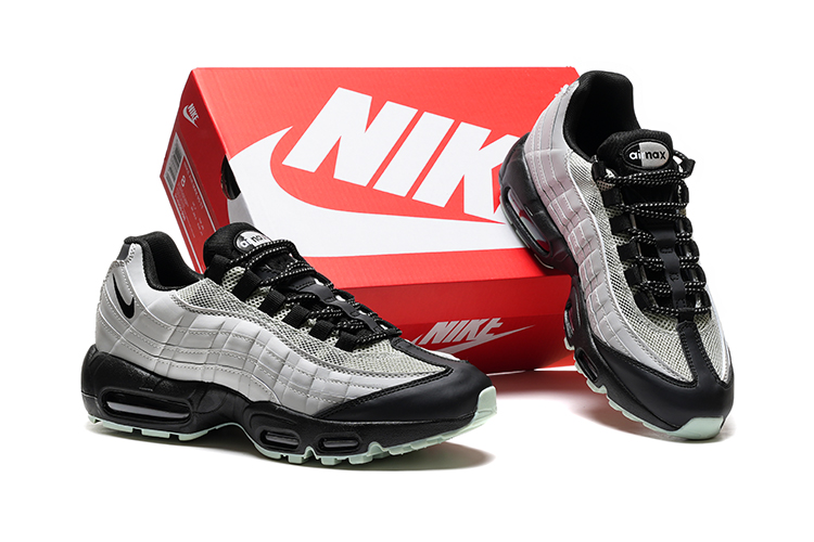 נעלי נייק NIKE AIR MAX 95 WHITE BLACK TURKIZ – תמונה 5