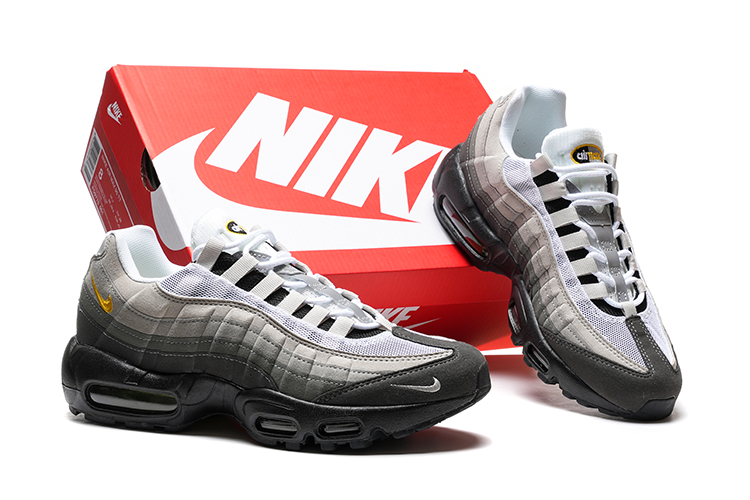 נעלי נייק NIKE AIR MAX 95 LIGHT GRAY BLACK TURKIZ – תמונה 5