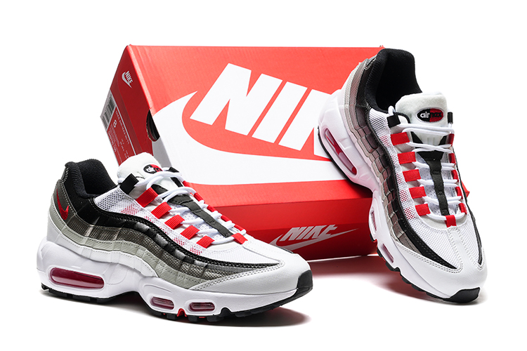 נעלי נייק NIKE AIR MAX 95 WHITE RED BLACK TURKIZ – תמונה 5